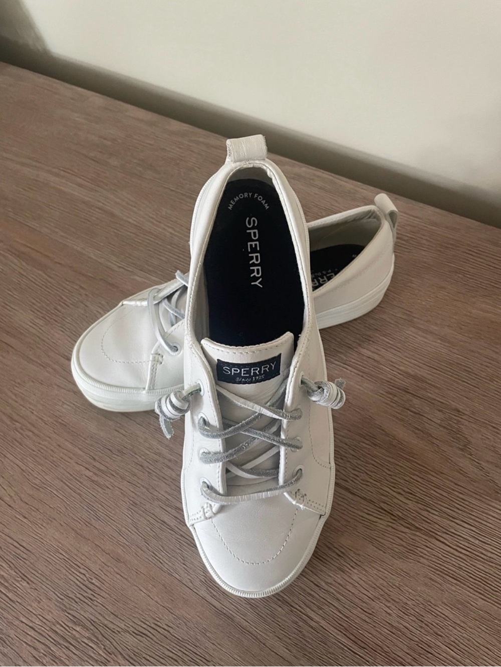 Sperry White Low-Top Lace-Up Sneakers